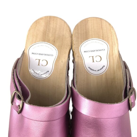 ClogsLand Patent Leather Wooden Clogs EUR 41 - Picture 13 of 14